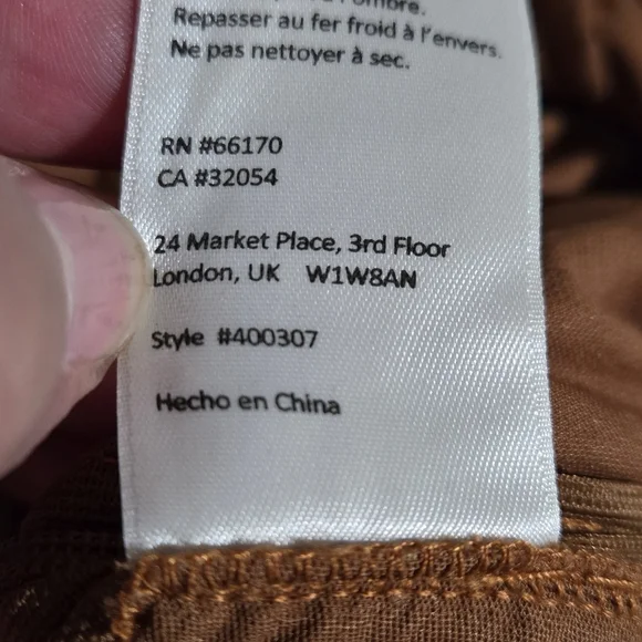 NWT (Flawed) Anthropologie Kristinit Gold Velvet Wide Leg Jumpsuit - Picture 8 of 15